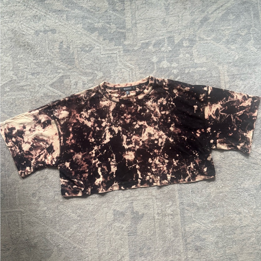 Custom Tie-Dyed Boxy Crop Top T-Shirt